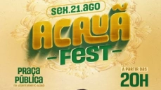 Imagem do poster com o anúncio da festa em Acauã 