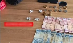 Drogas apreendidas em ação da Polícia Militar
