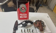 Arma de fogo apreendida pela polícia militar em Catolé do Rocha 
