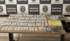 Apreensão de drogas e comprimidos alucinógenos