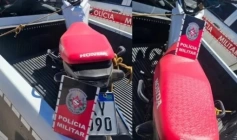 Moto com sinais identificadores adulterados apreendida pela PM
