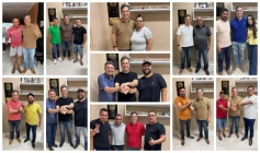 Deputado estadual Júnior Araújo ao lado de aliados