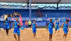 Treino para o Mundial de Handebol de Praia