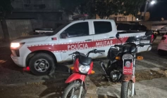 Motos apreendidas pela polícia militar em Riacho dos Cavalos 