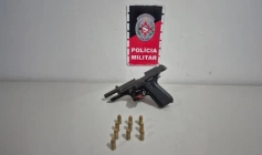 Arma apreendida com suspeito de integrar facção