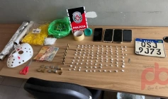 Drogas apreendidas pela ROTAM em Aparecida 