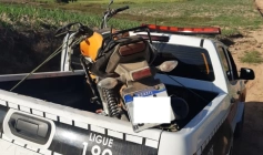 Moto apreendida pela polícia militar no município de Pedras de Fogo 