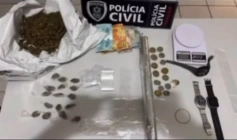 Drogas apreendidas em ação da Polícia Civil