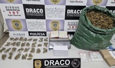 Drogas apreendidas pela Polícia Civil em Arial 