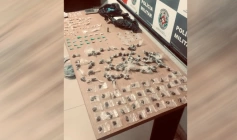 Drogas apreendidas pela PM, em JP