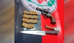 Arma e munições apreendidas em ação da Polícia Militar