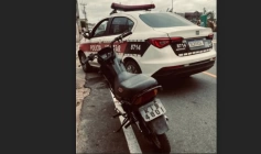 Moto com sinais identificadores adulterados apreendida pela PM