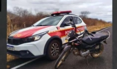 Moto com queixa de furto recuperada