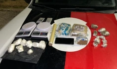 Material ilícito apreendido em ação da PM