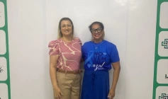 Dra Simone Lope e a secretária de saúde, Gerlânia Ferreira