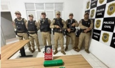 Droga apreendida em ação da PM, em Pombal