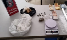 Drogas apreendidas pela ROTAM em Santa Cruz 