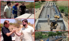 Chico Mendes em visita a ponte sobre o Rio Piranhas, em São José de Piranhas