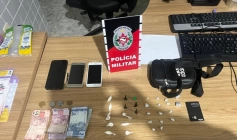 Drogas apreendidas em ação da PM, em Sousa