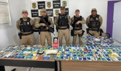 Material apreendido em ação da Polícia Militar