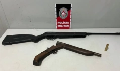 Prisão de suspeito por porte ilegal de arma