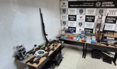 Material ilícito apreendido em ação da Polícia