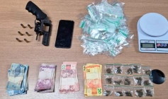 Material ilícito apreendido em ação da PM