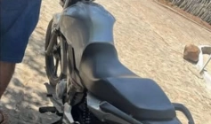 Veículo recuperado pela PM, em Triunfo