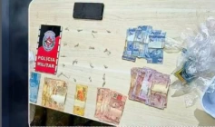 Drogas apreendidas em ação da Polícia Militar