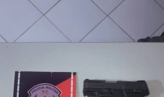 Arma apreendida pela polícia militar em Brejo do Cruz 