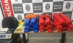 Drogas apreendidas em ação da Polícia Militar