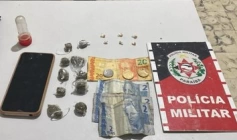 Drogas apreendidas em ação da Polícia Militar