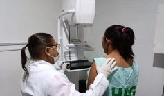 Imagem de exame de mamografia realizado pelo SUS