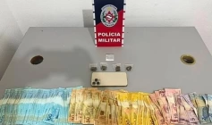 Drogas e dinheiro apreendidos pela ROTAM em Patos 