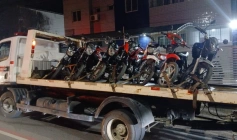 Motos apreendidas durante rolezinho em João Pessoa 