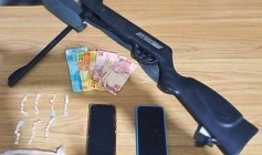 Material ilícito apreendido em ação da Polícia Militar