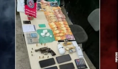 Material ilícito apreendido em ação da Polícia Militar
