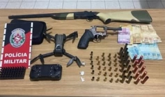 Material ilícito apreendido em ação da Polícia Militar