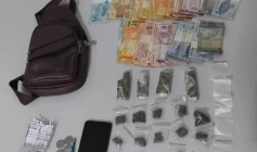 Drogas apreendidas em ação da Polícia Militar
