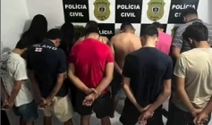 Jovens apreendidos em ação da Polícia Civil