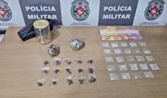 Drogas apreendidas pela polícia militar na Capital 