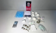 Material ilícito apreendido em ação da Polícia Militar