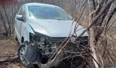 Capotamento na rodovia entre Santa Gertrudes e Patos