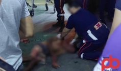 Imagem do homem ferido com golpe de faca-peixeira em Sousa 