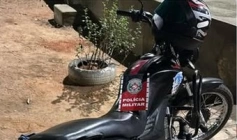 Motocicleta recuperada em ação da Polícia Militar