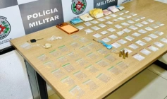 Drogas apreendidas pela polícia militar no município de Cabedelo 