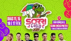 Atrações e o cronograma do Sorrifolia 2026