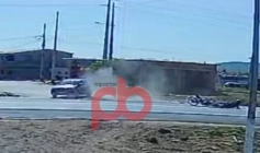 Colisão entre carro e moto na BR-230 em Sousa