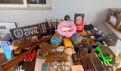 Material ilícito apreendido em ação da Polícia Civil