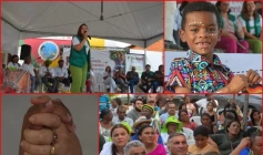 Pollyanna em visita ao Quilombo dos Rufinos, em Pombal